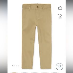 Boys Uniform Stretch Straight Chino Pants - Flax-Size 8 Husky